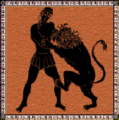 Hercule étouffant le lion de Némée